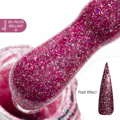 GEL POLISH BRILLIANT(FLASH EFFECT) 01 ALEZORI 15ml.