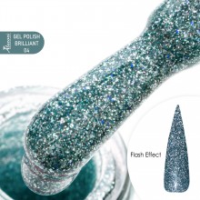 GEL POLISH BRILLIANT(FLASH EFFECT) 04 ALEZORI  15ml.