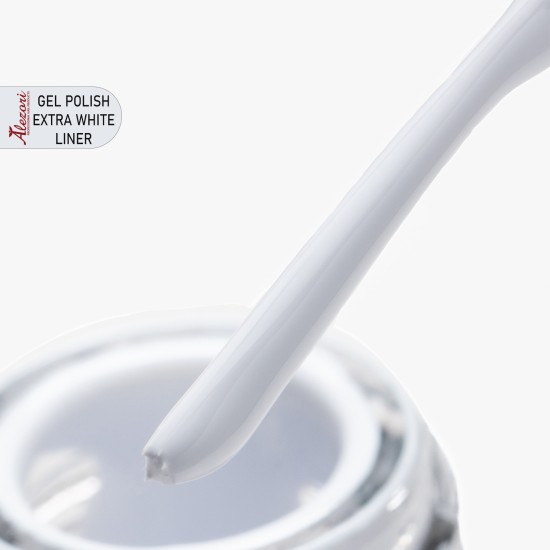 Ημιμόνιμο Βερνίκι Νυχιών GEL POLISH EXTRA WHITE LINER ALEZORI 15ml