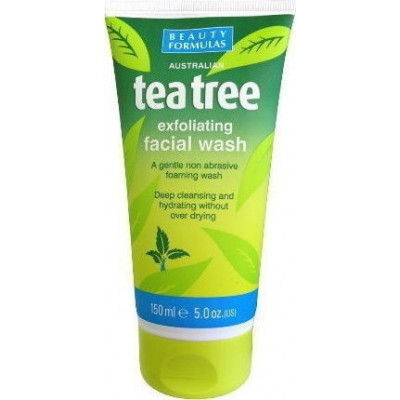 Καθαριστικό Προσώπου Beauty Formulas Tea Tree Exfoliating Facial Wash 150ml