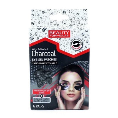 Επιθέματα ματιών Beauty Formulas Activated Charcoal Eye Gel Patches (6 ζεύγη)