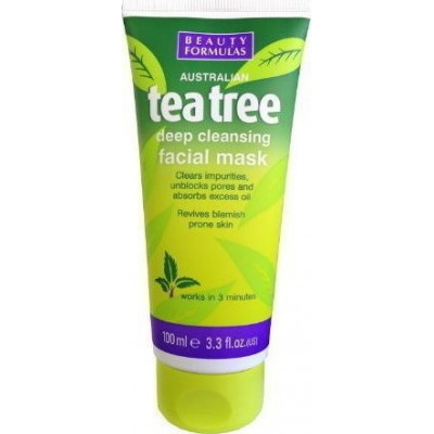 Μάσκα Προσώπου Beauty Formulas Tea Tree Deep Cleansing 100ml