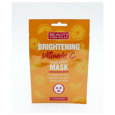 Μάσκα Προσώπου Beauty Formulas Brightening Vitamin C Facial Sheet Mask