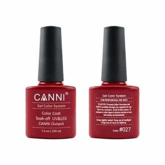Ημιμόνιμο Βερνίκι  Canni Nail Art Color Coat 027 Dark Red 7.3ml
