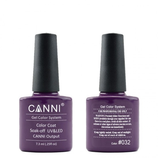 Ημιμόνιμο Βερνίκι  Canni Nail Art Color Coat 032 Special Purple 7.3ml