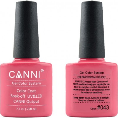 Ημιμόνιμο Βερνίκι  Canni Nail Art Color Coat 043 Rich Pale Pink 7.3ml