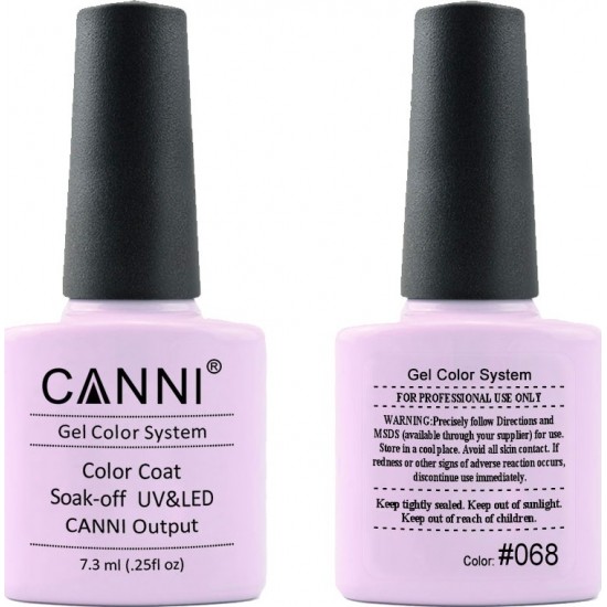 Ημιμόνιμο Βερνίκι  Canni Nail Art Color Coat  068 Crystal Purple 7.3ml