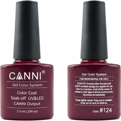 Ημιμόνιμο Βερνίκι Canni Nail Art Color Coat 124 Rotten Cherry 7.3ml