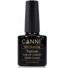 Ημιμόνιμο Βερνίκι Canni Nail Art Non Cleansing Top Coat Soak-Off UV&LED Canni Output  7.3ml