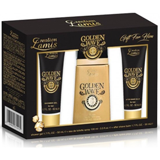 Ανδρικό Σετ Δώρου Creation Lamis Golden Wave Gift Set For Him Άρωμα 100ml/Shower Gel 50ml/After Shave Balm 50ml