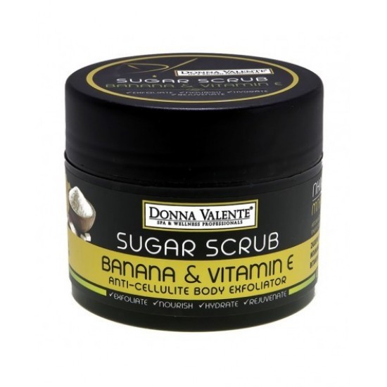 Απολεπιστική Κρέμα Σώματος Donna Valente με Μπανάνα, Βιταμίνη Ε και Ζάχαρη Body Scrub 600gr
