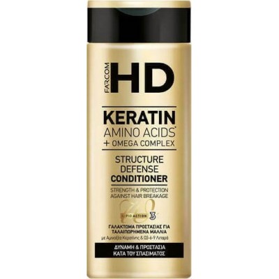 Μαλακτική Μαλλιών για Ταλαιπωρημένα Μαλλιά Farcom HD Keratin Structure Defense Conditioner 330ml