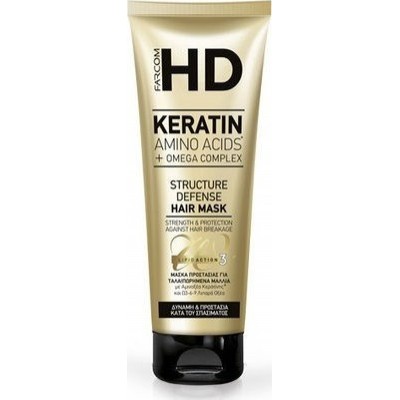 Μάσκα Μαλλιών για Ταλαιπωρημένα Μαλλιά Farcom HD Keratin Structure Defense Mask 250ml