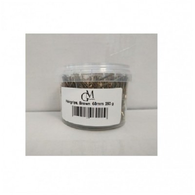 Τσιμπιδάκια μαλλιών Καφέ G&M Cosmetics 60mm 250gr