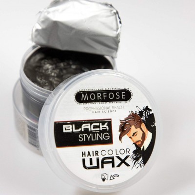 Κερί Μαλλιών με Χρώμα Morfose Color Wax Black Styling 100ml