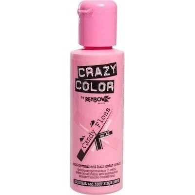 Crazy Color Ημιμόνιμη Κρέμα-Βαφή Μαλλιών No 65 Candy Floss 100ml