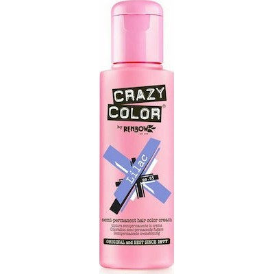 Crazy Color Ημιμόνιμη Κρέμα-Βαφή Μαλλιών No 55 Lilac 100ml