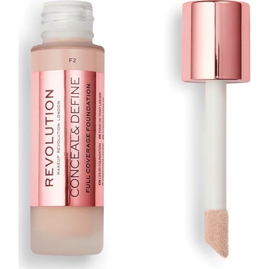 Revolution  Conceal &  Define Full Coverage Foundation F2 23ml 