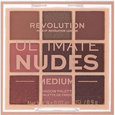 Παλέτα με σκιές ματιών Makeup Revolution Ultimate Nudes Medium 1112