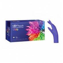 Γάντια Νιτριλίου Μπλέ Soft Touch Vivid χωρίς πούδρα Medium (100τμχ)