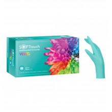 Γάντια Soft Touch νιτριλίου χωρίς πούδρα Vivid Medium Πράσινα  (100τμχ)