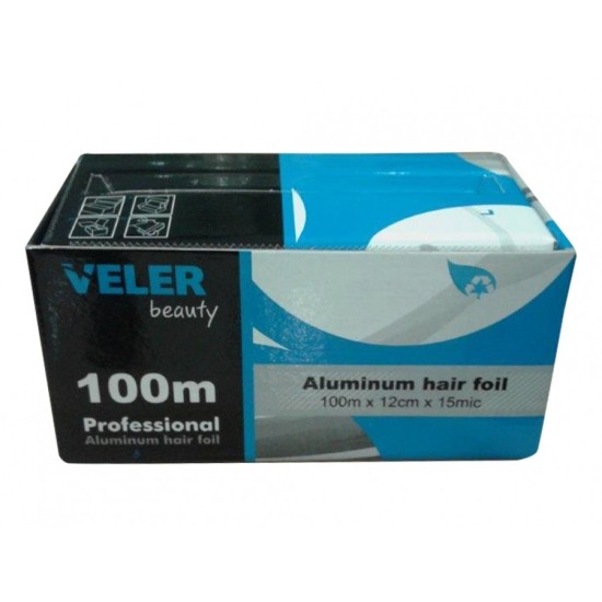 Αλουμινόχαρτο κομμωτηρίου σε ρολό Veler Aluminium Hair Foil 100m