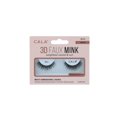 Βλεφαρίδες Ματιών CALA 3D Faux Mink Lashes Noir 35101