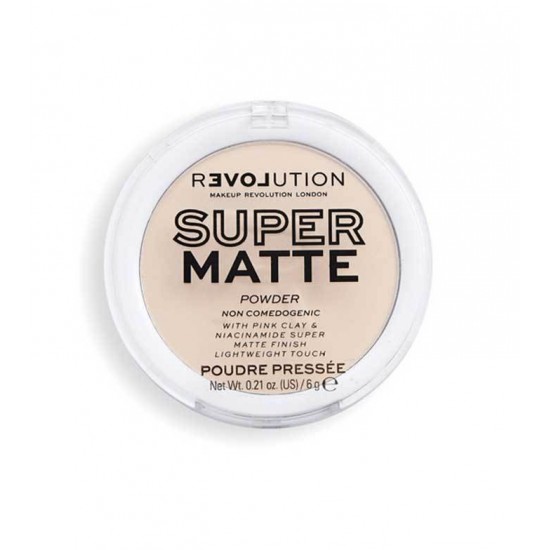 Πούδρα προσώπου Revolution Beauty Relove Super Matte Pressed Powder Translucent 6gr