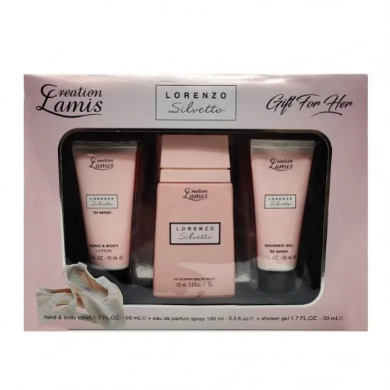 Γυναικείο Σετ Δώρου Creation Lamis Lorenzo Silvetto Άρωμα 100ml / Body Lotion 50ml / Shower Gel 50ml