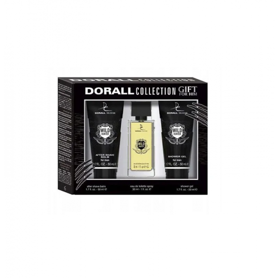 Σετ Δώρου Dorall Collection Wild Hunter (shower gel 50ml / άρωμα 30ml  / after shave balm 50ml)