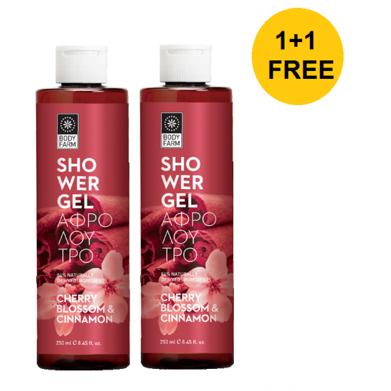 Αφρόλουτρο Bodyfarm Cherry Blossom & Cinnamon (1+1) 2x250ml