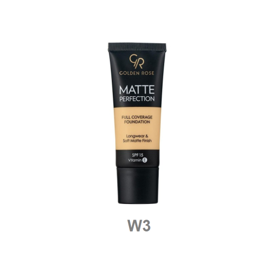 Foundation Προσώπου Golden Rose Matte Perfection Full Coverage SPF 15 No W3 35ml