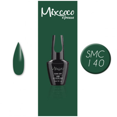 Ημιμόνιμο Βερνίκι Νυχιών Mixcoco No SMC140 Πράσινο Σκούρο 15ml