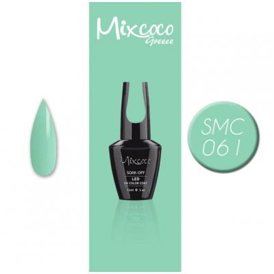 Ημιμόνιμο Βερνίκι Νυχιών Mixcoco No SMC061 Φιστικί 15ml