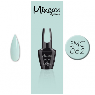 Ημιμόνιμο Βερνίκι Νυχιών Mixcoco No SMC062 Άκουα 15ml