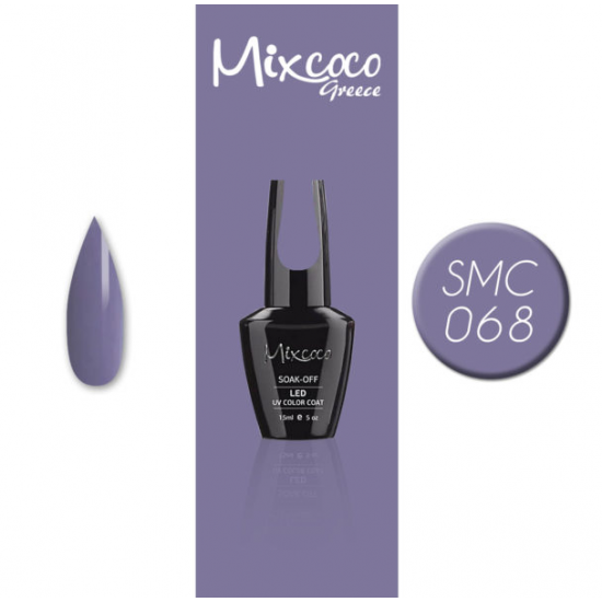 Ημιμόνιμο Βερνίκι Νυχιών Mixcoco No SMC068 Μουντό Μωβ 15ml