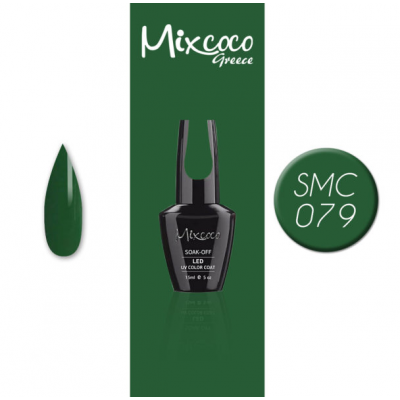 Ημιμόνιμο Βερνίκι Νυχιών Mixcoco No SMC079 Πράσινο Μουντό 15ml