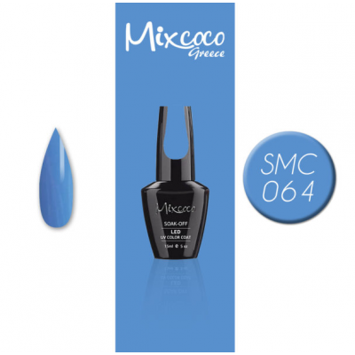 Ημιμόνιμο Βερνίκι Νυχιών Mixcoco No SMC064 Γαλάζιο Σκούρο 15ml