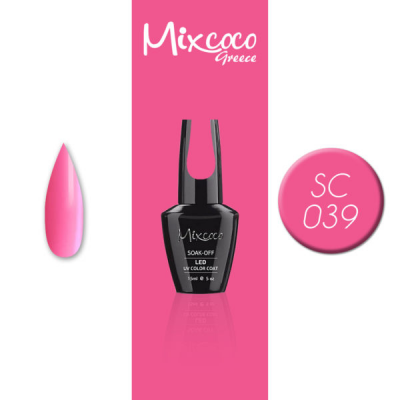 Ημιμόνιμο Βερνίκι Νυχιών Mixcoco No SC039 Fluo Ροζ 15ml