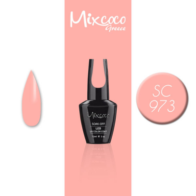 Ημιμόνιμο Βερνίκι Νυχιών Mixcoco No SC973 Ροζ Σομόν 15ml