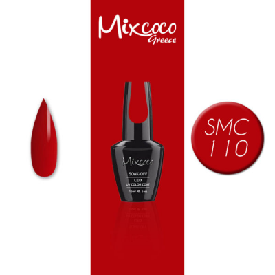 Ημιμόνιμο Βερνίκι Νυχιών Mixcoco No SMC110 Κόκκινο 15ml