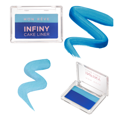 Διπλό Εyeliner Ματιών Mon Reve Infiny Cake Liner Νο 04 Royal & Sky Blue 3g