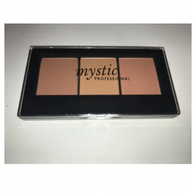 Παλέτα Προσώπου με 3 Αποχρώσεις (Highlighter / Blusher / Contour) Mystic Professional Triple Palette No 02