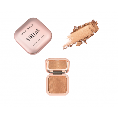 Highlighter σε Μορφή Πούδρας για Άμεση Λάμψη Mon Reve Stellar No 02 Golden Sand