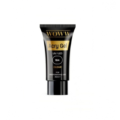 Acry Gel Νυχιών Uv/Led WOWW Cosmetics Νο 184 Clear 30ml