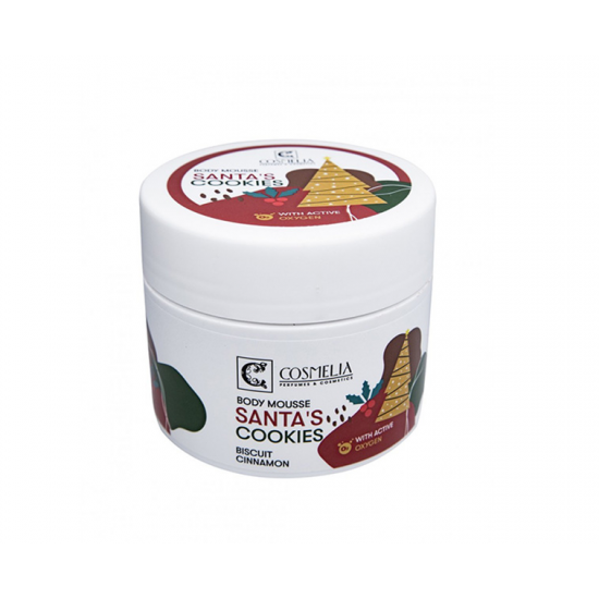 Body Mousse Ενεργού Οξυγόνου Cosmelia Santa 's Cookies με Μπισκότο και Κανέλα 200ml