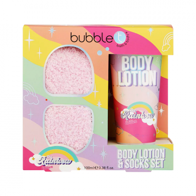 Σετ Δώρου Περιποίησης Bubble T  Rainbow Sock & Body Lotion