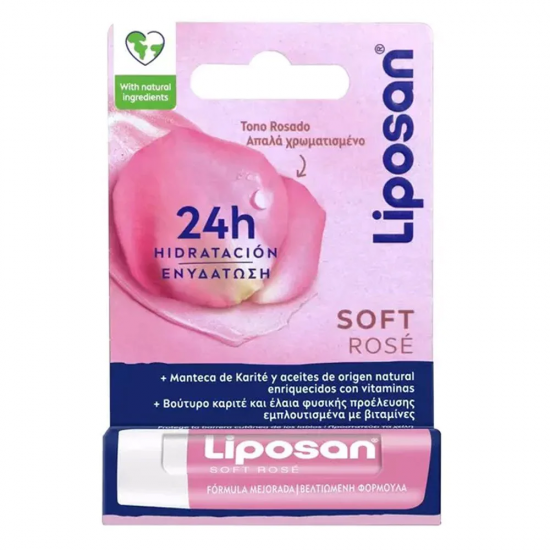 Ενυδατικό Χειλών με Τριαντάφυλλο Liposan Soft Rose