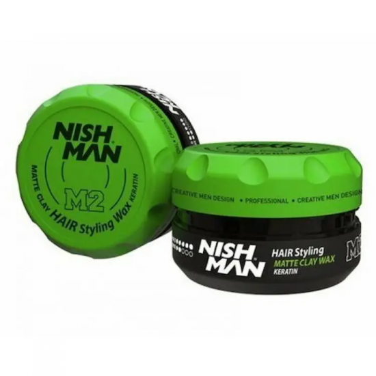 Κερί Μαλλιών NishMan Matte Clay Hair Styling Wax Keratin Ultra Strong Hold 100ml