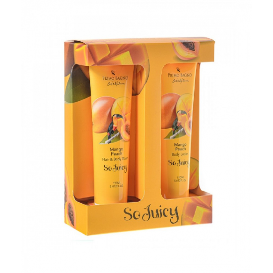 Σετ Περιποίησης Primo Bagno So Juicy Mango Peach– Αφρόλουτρο & Κρέμα Σώματος 150 ml